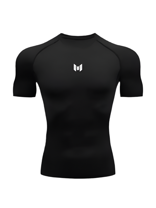 'GENESIS' COMPRESSION TEE - BLACK