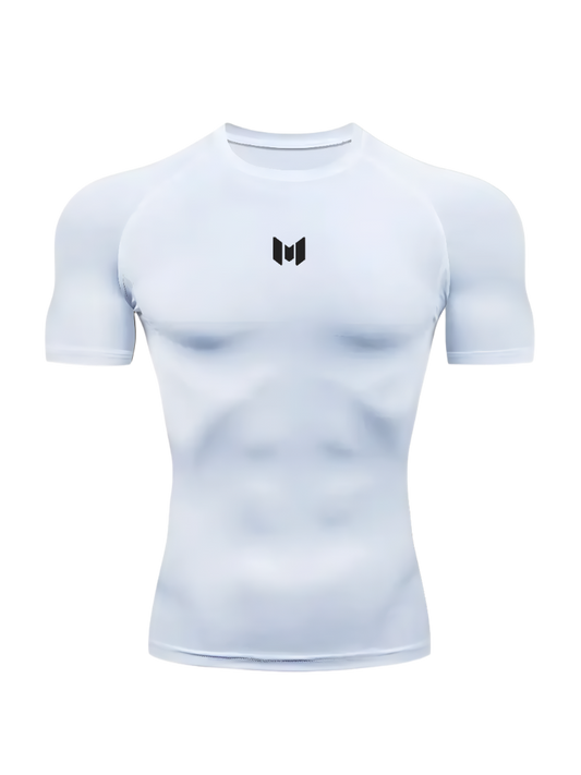 'GENESIS' COMPRESSION TEE - WHITE
